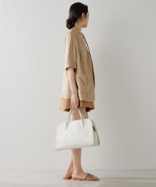 Whim Gazette ノーカラージャケット ベージュ Whim Gazette（ウィム ガゼット） ノーカラージャケット FREE ベージュ