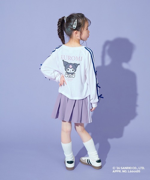 devirock（デビロック） tシャツ 「chum」クロミコラボ 袖リボン長袖T