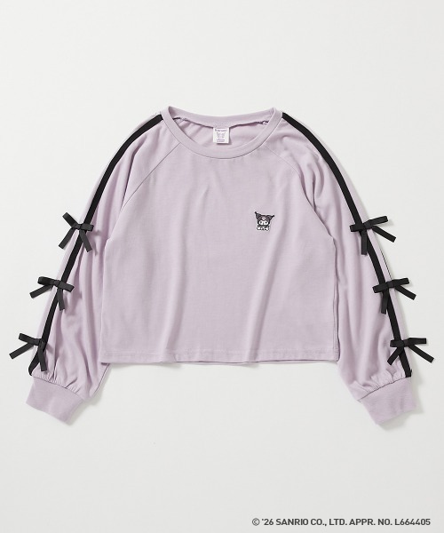 devirock（デビロック） tシャツ 「chum」クロミコラボ 袖リボン長袖T