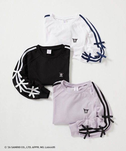 devirock（デビロック） tシャツ 「chum」クロミコラボ 袖リボン長袖T