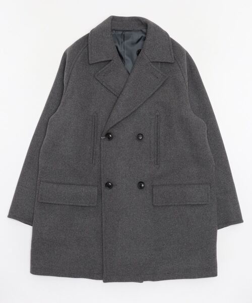 NANO universe（ナノ・ユニバース） ピーコート S ダークグレー メンズ