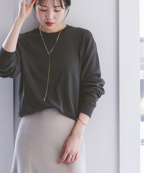 「NOBLE」 長袖ニット - ホワイト レディース_画像2