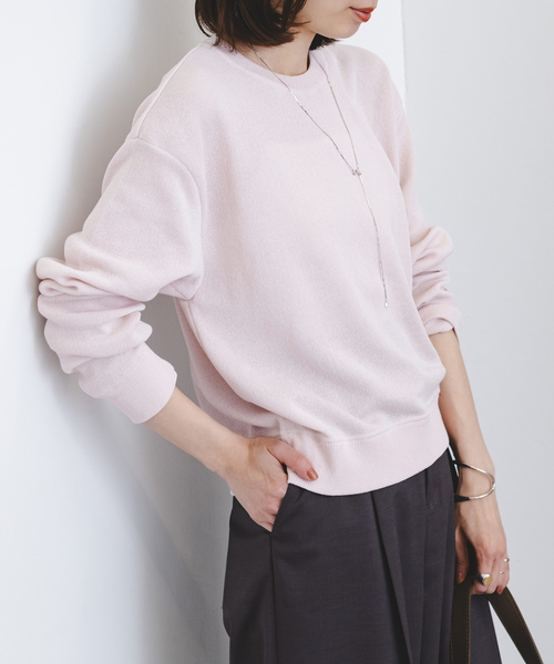 「NOBLE」 長袖ニット - ホワイト レディース_画像3