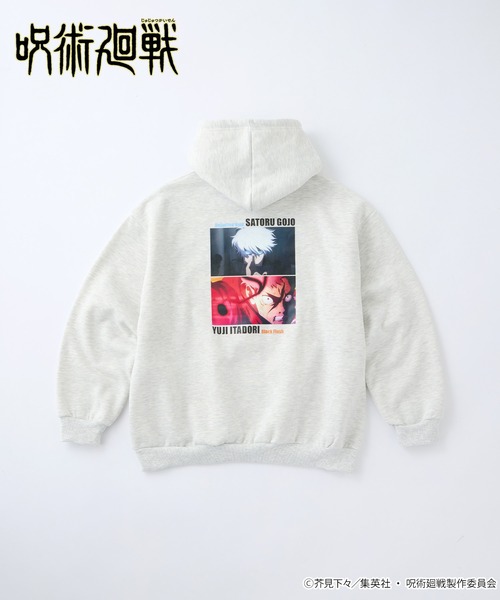 【153】呪術廻戦 × ZOZOTOWN　五条悟　パーカー　ホワイト　XXL パーカー 「呪術廻戦」「ZOZO期間限定販売」グラフィックデザイン