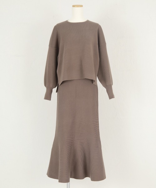 「ur's」 セットアップ S 杢グレー レディース_画像2