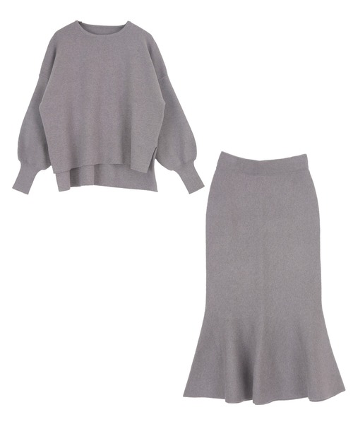 「ur's」 セットアップ S 杢グレー レディース_画像9