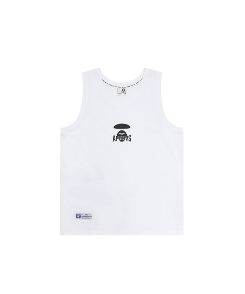 「AAPE BY A BATHING APE」 ノースリーブトップス SMALL ホワイト メンズ_画像4