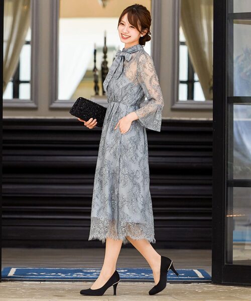 「niana」 長袖ワンピース M ライトグリーン レディース_画像3