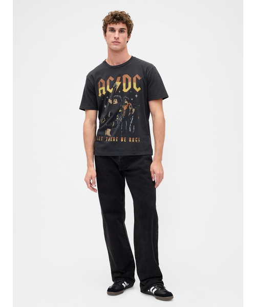 GAP（ギャップ） tシャツ AC/DC リラックスフィット グラフィックT