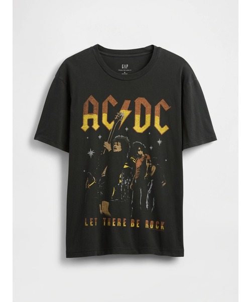 GAP（ギャップ） tシャツ AC/DC リラックスフィット グラフィックT