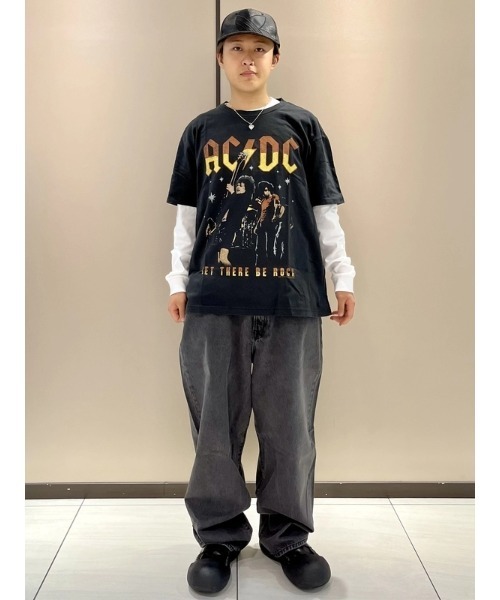 GAP（ギャップ） tシャツ AC/DC リラックスフィット グラフィックT
