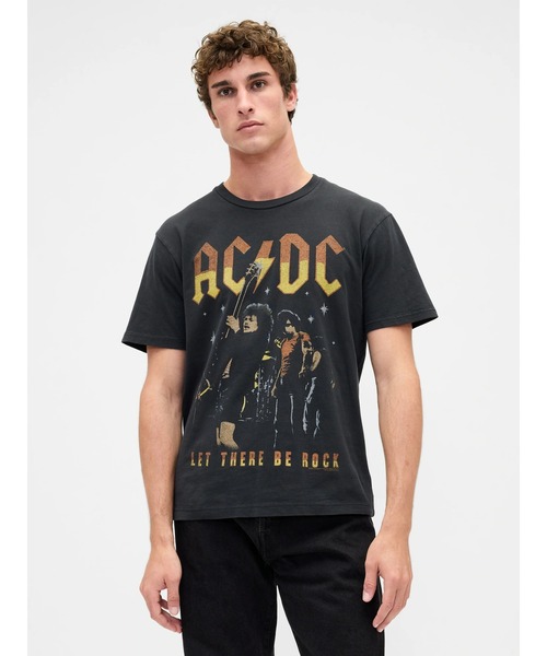GAP（ギャップ） tシャツ AC/DC リラックスフィット グラフィックT