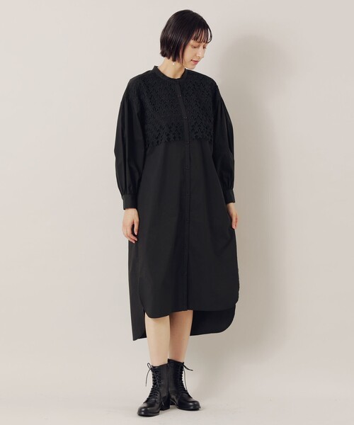 「EPOCA THE SHOP」 長袖ワンピース 38 ホワイト レディース_画像3