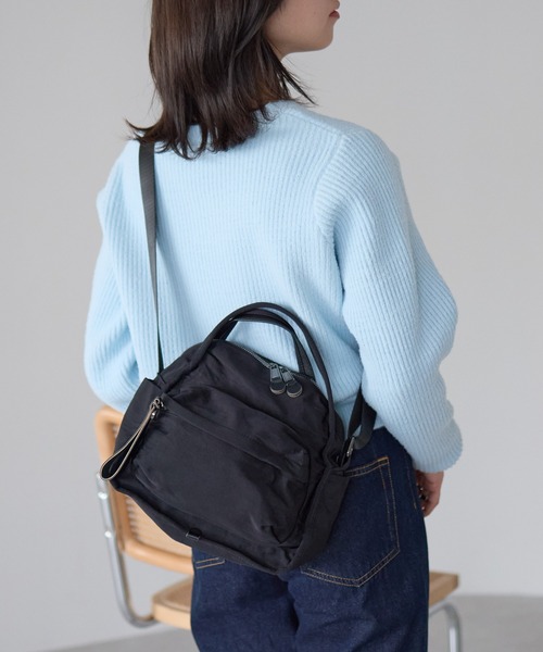 極美品 ブラック ナイロン ショルダーバッグ MILOS（ミロス） ショルダーバッグ バッグ MILOS:2WAY ナイロン