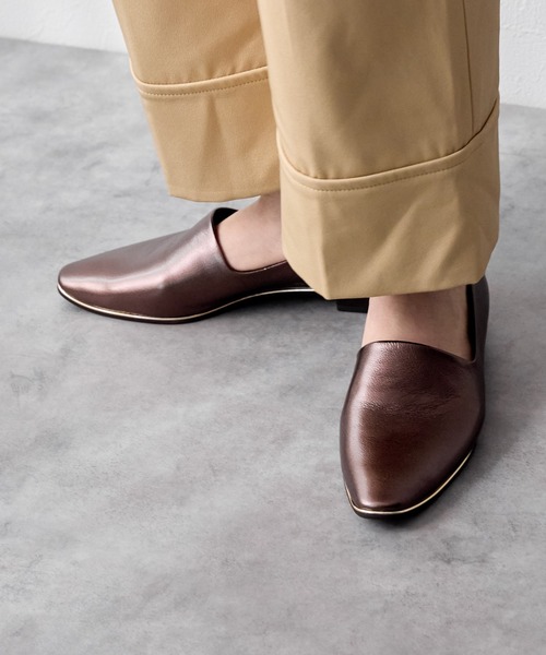 「HIMIKO」 フラットパンプス 25.5cm ブラウン レディース_画像5