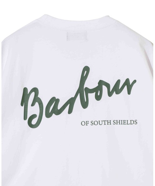 「Barbour」 半袖Tシャツ M ホワイト メンズ_画像9