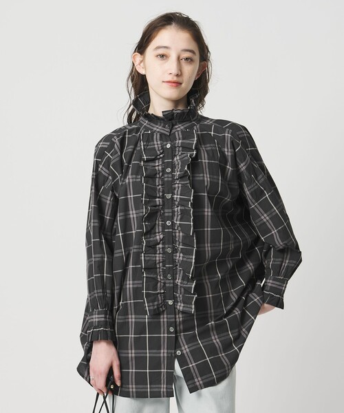 dahl'ia（ダリア） tシャツ 「別注」「dahl'ia」チェック フリル