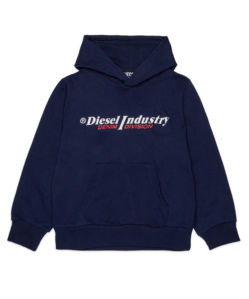 トレーナー 入学式 DIESEL（ディーゼル）Kids ＆ Junior ブランドロゴフーディーパーカー キッズ 子供服 男の子 女の子の画像
