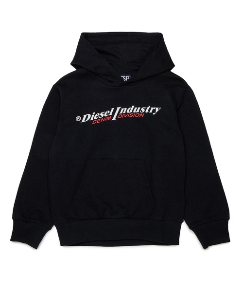 トレーナー 入学式 DIESEL（ディーゼル）Kids ＆ Junior ブランドロゴフーディーパーカー キッズ 子供服 男の子 女の子の画像