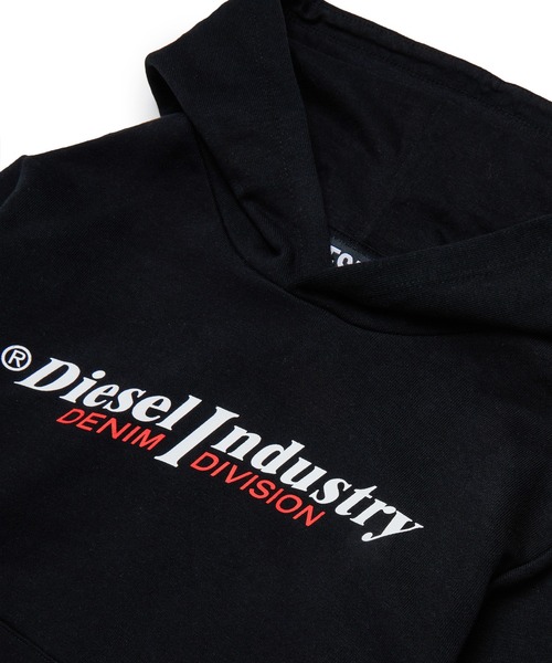 トレーナー 入学式 DIESEL（ディーゼル）Kids ＆ Junior ブランドロゴフーディーパーカー キッズ 子供服 男の子 女の子の画像