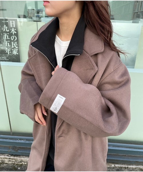 「SUPERTHANKS」 チェスターコート S ブラック メンズ_画像7