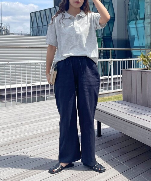 「GEVACO」 イージーパンツ 36 ブラック レディース_画像2