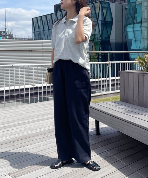 「GEVACO」 イージーパンツ 36 ブラック レディース_画像5