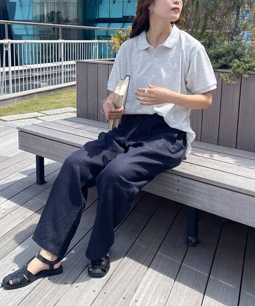 「GEVACO」 イージーパンツ 36 ブラック レディース_画像9