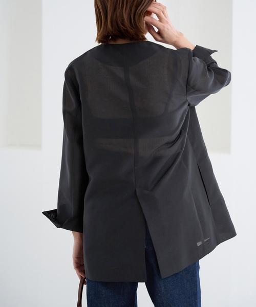 イエナ IENA 24SS シアージャケット ノーカラー 38 ベージュ /HK □OS