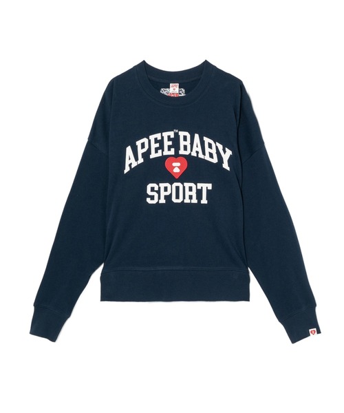 トレーナー スウェット APPLIQUE PATCH AND HEART EMBROIDERY SWEAT SHIRT レディースの画像