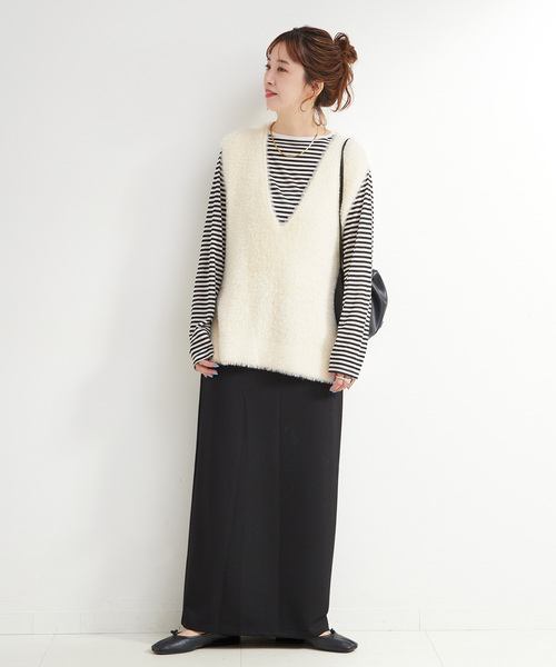 「B.C STOCK」 「Simplicite」セットアップ FREE ネイビー レディース_画像2