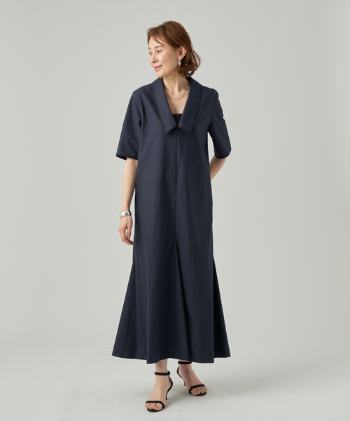 ワンピース Cotton Linen Flare Dressの画像