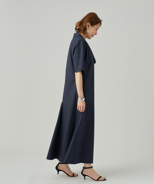 ワンピース Cotton Linen Flare Dressの画像