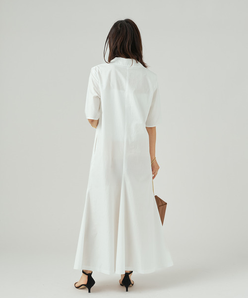 ワンピース Cotton Linen Flare Dressの画像
