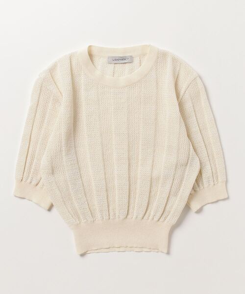 「WRAPINKNOT」 半袖ニット ONE SIZE ナチュラル レディース_画像2