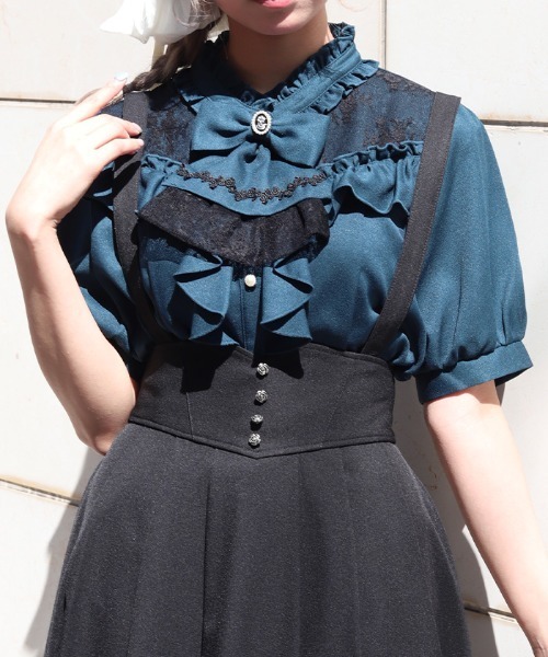 axes femme 　アクシーズファムジャボつきブラウス新品タグつき axes femme（アクシーズ ファム） ブラウス シャツ リボン×ジャボ