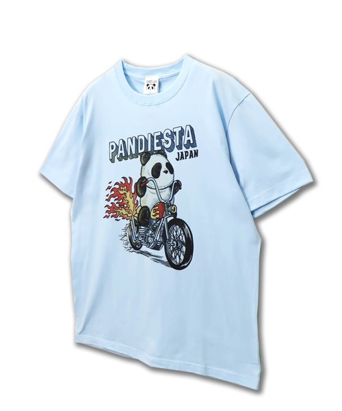 「PANDIESTA」 半袖Tシャツ L ライトグレー メンズ_画像7