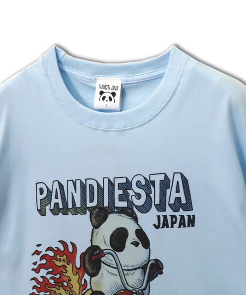 「PANDIESTA」 半袖Tシャツ L ライトグレー メンズ_画像8