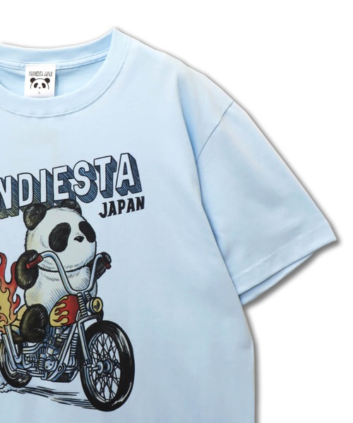 「PANDIESTA」 半袖Tシャツ L ライトグレー メンズ_画像9