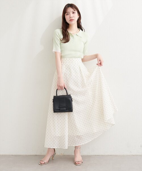 Nouveau Couture フレアロングスカート natural couture スカート シアーフレアスカート : ZOZOTOWN Yahoo!店