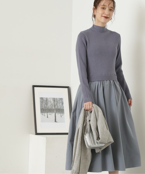 「N.(N. Natural Beauty Basic)」 ドッキングワンピース MEDIUM ネイビー レディース_画像2