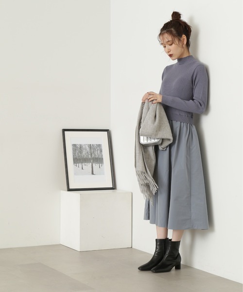 「N.(N. Natural Beauty Basic)」 ドッキングワンピース MEDIUM ネイビー レディース_画像5