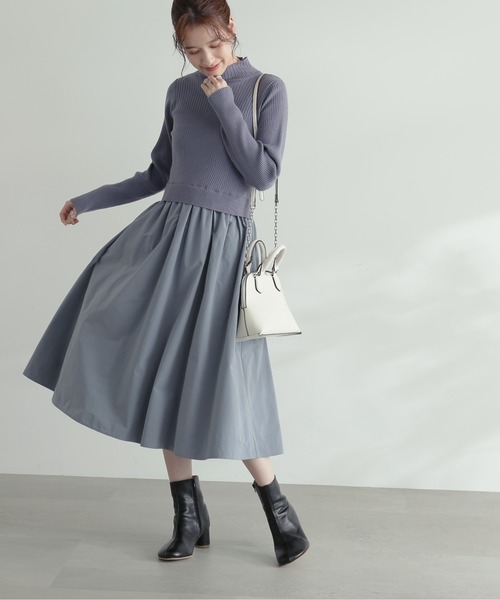 「N.(N. Natural Beauty Basic)」 ドッキングワンピース MEDIUM ネイビー レディース_画像7