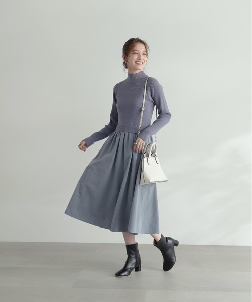 「N.(N. Natural Beauty Basic)」 ドッキングワンピース MEDIUM ネイビー レディース_画像8
