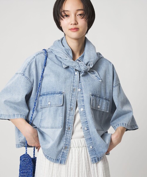CITEN（シテン） ブラウス シャツ 「CITEN」スカーフデニムシャツ 
