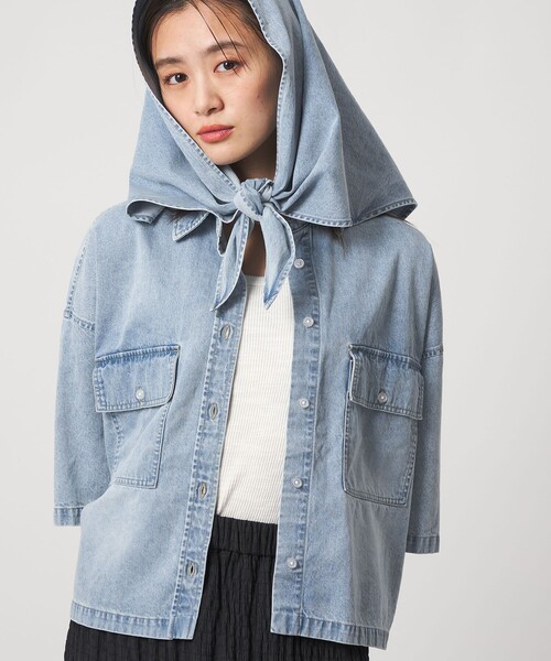 CITEN（シテン） ブラウス シャツ 「CITEN」スカーフデニムシャツ 