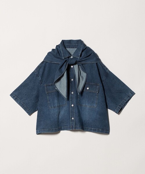 CITEN（シテン） ブラウス シャツ 「CITEN」スカーフデニムシャツ 