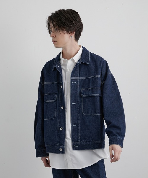 「JUNRED」 デニムジャケット S ブラック メンズ_画像5