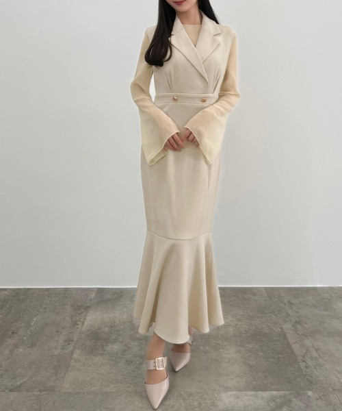 「CENEA」 ノースリーブワンピース X-LARGE モカ レディース_画像9
