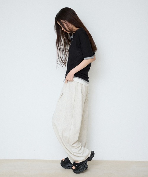 スウェットパンツ ジャージ 「接触冷感」5ポケットスウェットコクーンパンツ/683984 レディースの画像